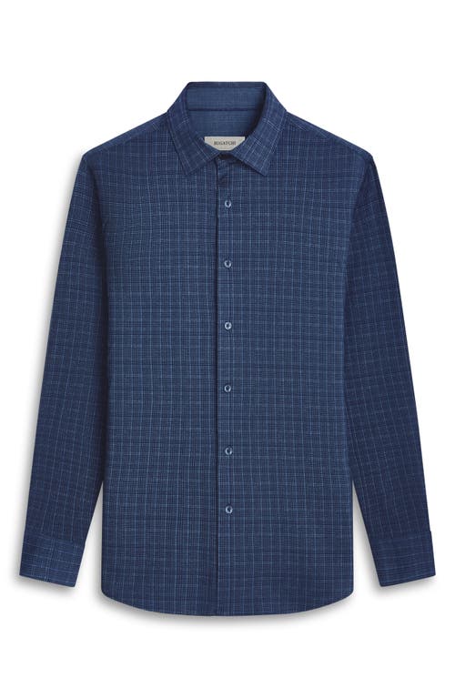 Shop Bugatchi Ooohcotton® Check Button-up Shirt In Navy