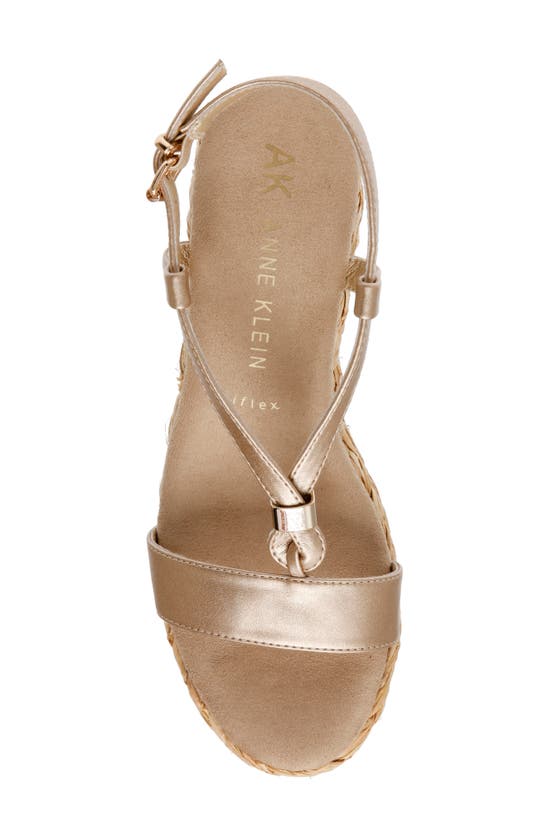 Shop Anne Klein Wanessa Wedge Sandal In Gold