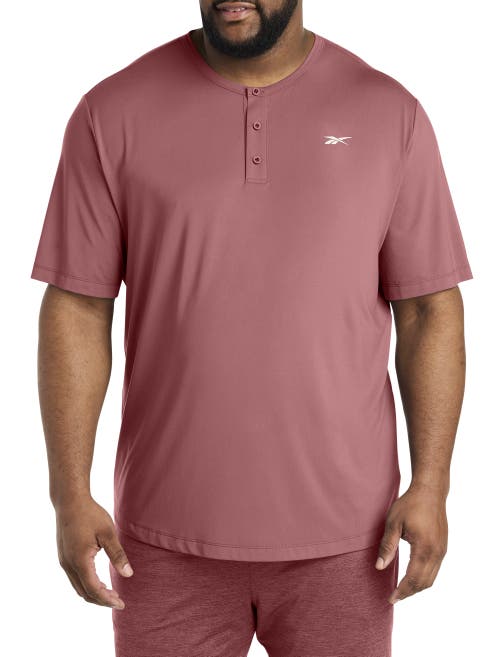 Reebok Performance Perfect Henley T-Shirt in Sedona Rose 