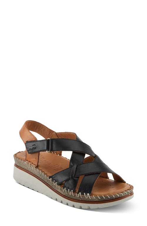 Spring Step Migula Slingback Wedge Sandal In Black