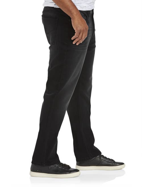 True Nation Washed Black Athletic-fit Stretch Jeans In Black