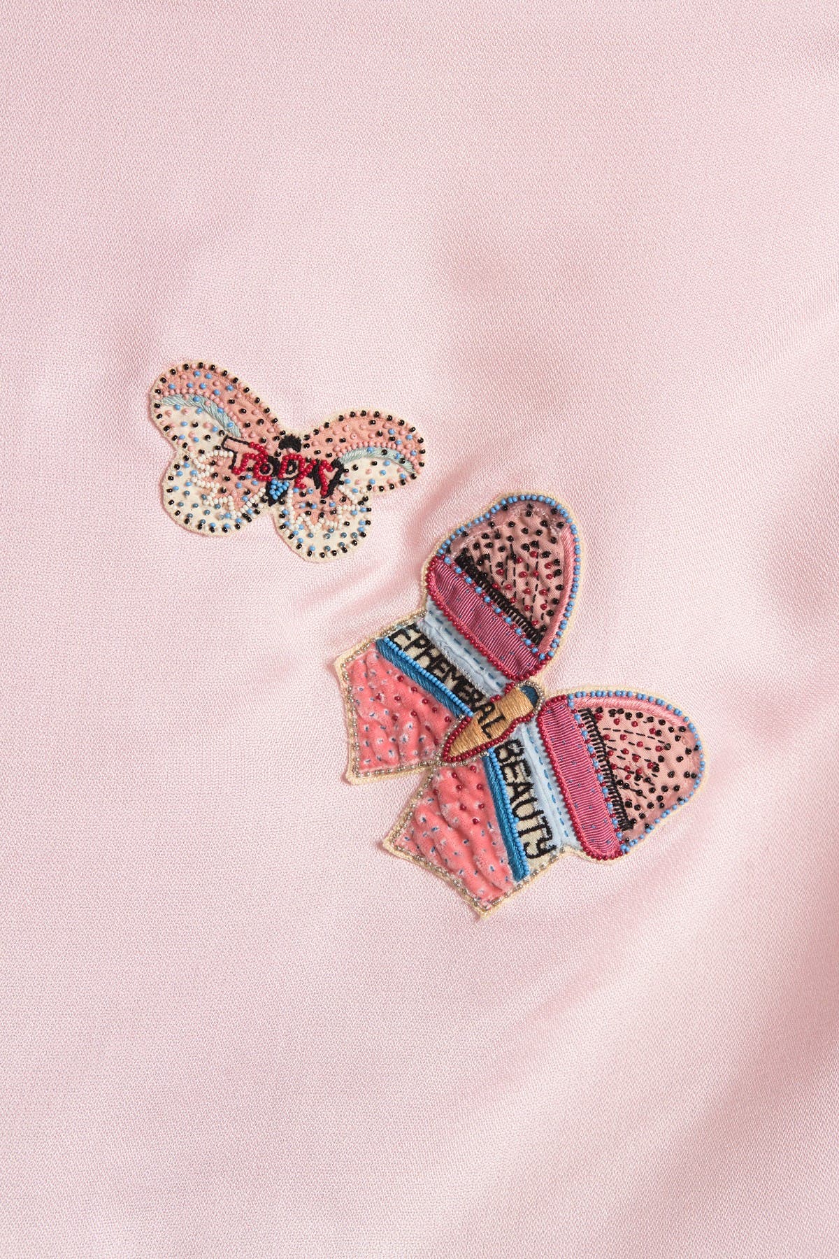 Valentino Butterfly Stole Scarf In Rose/multicolor
