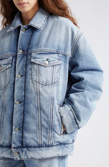 Acne Studios Kataya Padded Denim Jacket in Light Blue