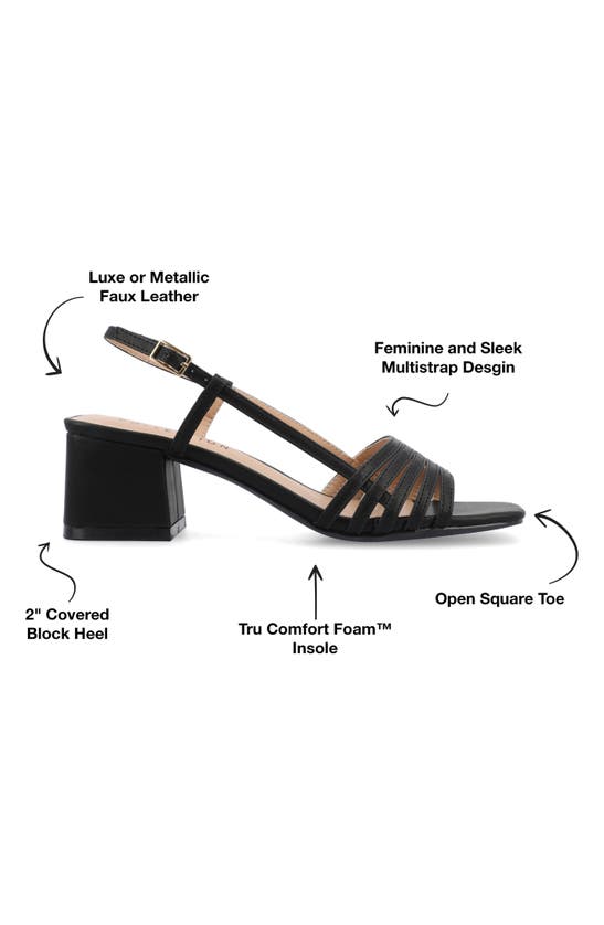 Journee Collection Shayana Block Heel Slingback Sandal In Black