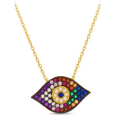Lesa Michele Evil Eye Pendant Necklace