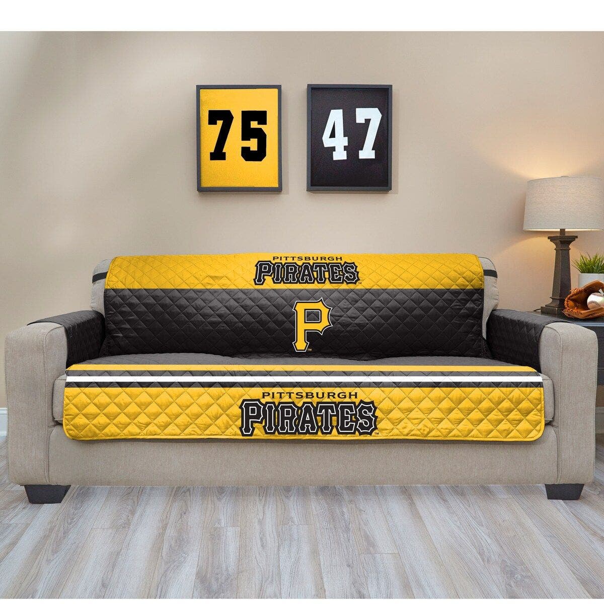 PEGASUS HOME FASHIONS Black Pittsburgh Pirates Sofa Protector Nordstrom