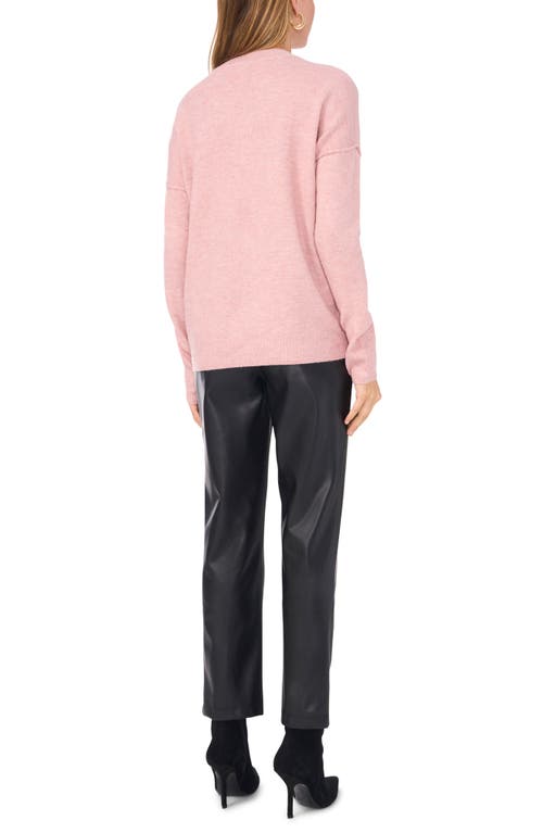 Shop Vince Camuto Exposed Seam Crewneck Sweater In Zephyr