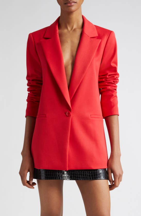 Alice And Olivia Denny Boyfriend Blazer In Perfect Ruby