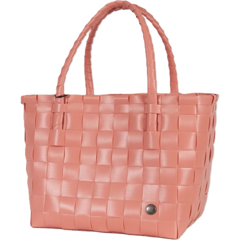 Handed By Paris Recycled Plastic Tote Bag In Soft Coral