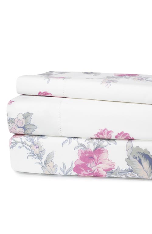 Melange Home Rose 200 Thread Count Percale Cotton Sheet Set In Pink