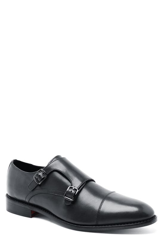 Anthony Veer Men's Roosevelt Ii Double Monk Slip-on Dress Shoe In Black