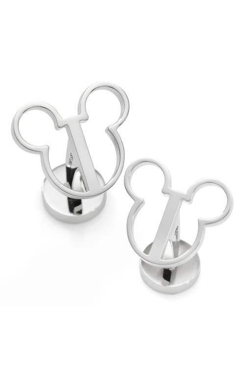 Cufflinks, Inc. Mickey Mouse Silhouette Cuff Links in Silver at Nordstrom