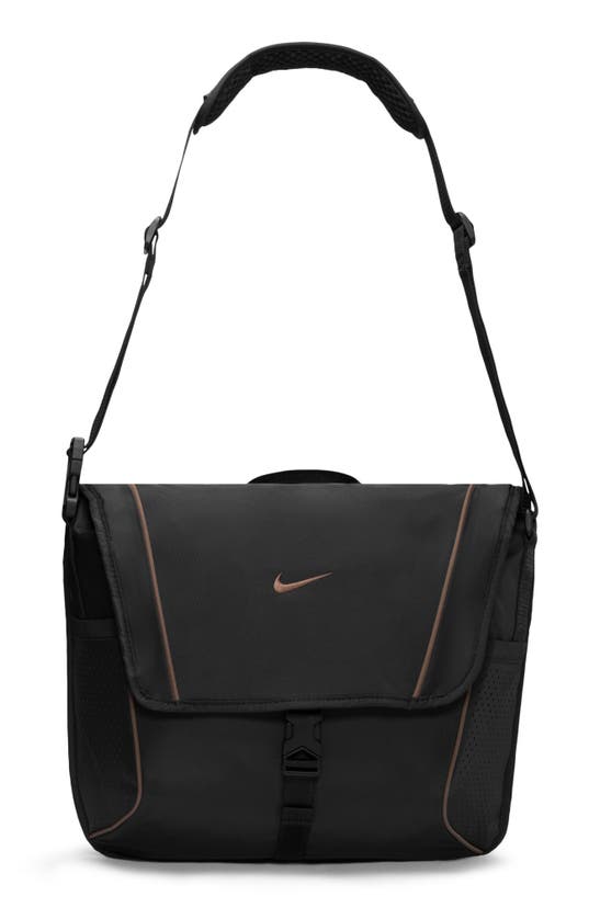 Nike Sportswear Essentials Messenger Bag In Black/ Black/ Ironstone