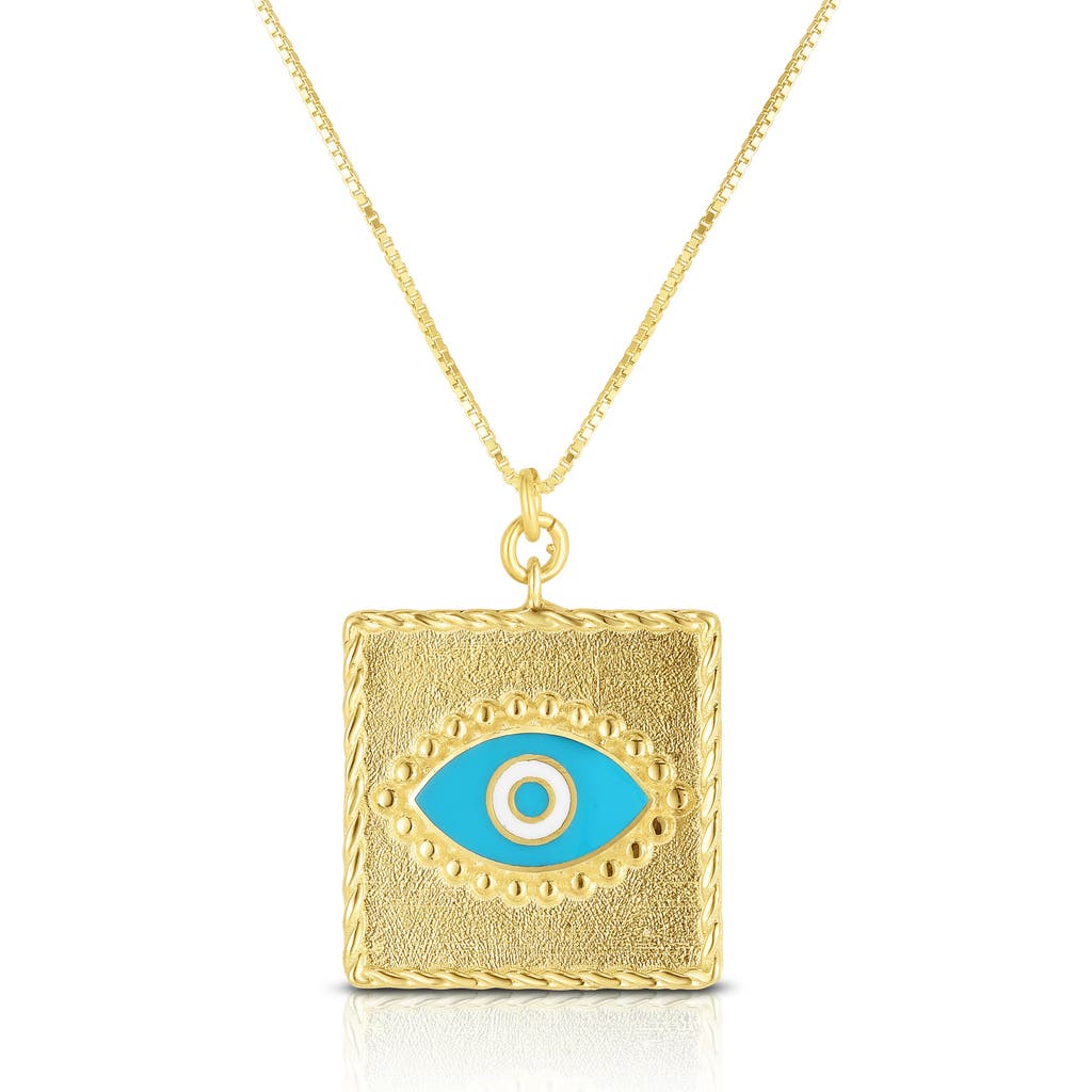 Sphera Milano Evil Eye Pendant Necklace In Gold