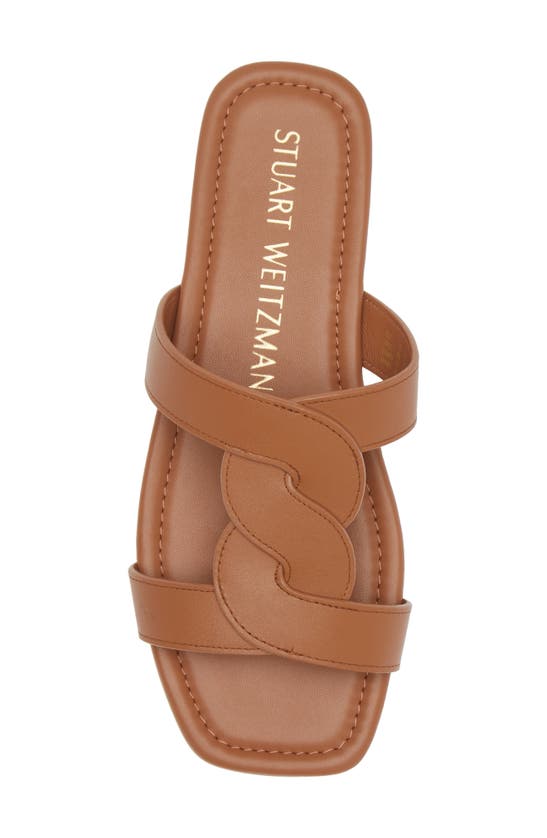 Shop Stuart Weitzman Ibiza Slide Sandal In Tan