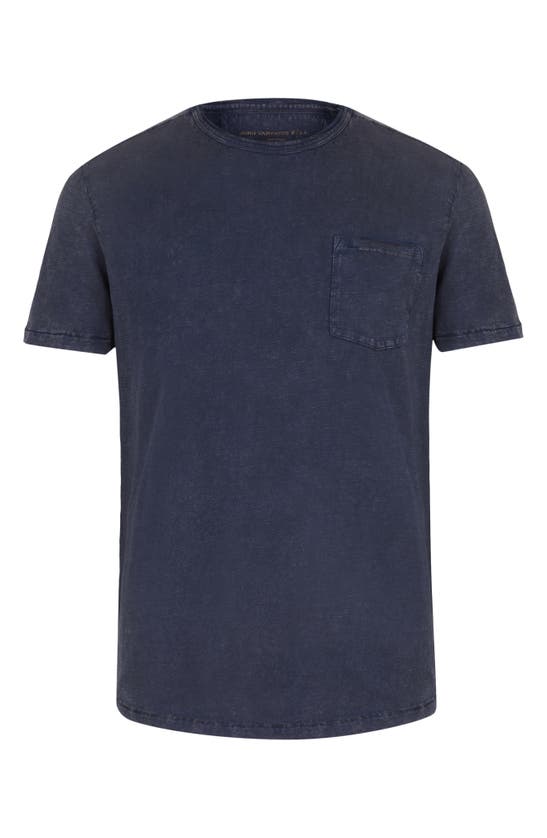 Shop John Varvatos Cooper Washed Cotton Slub T-shirt In Pacific Blue