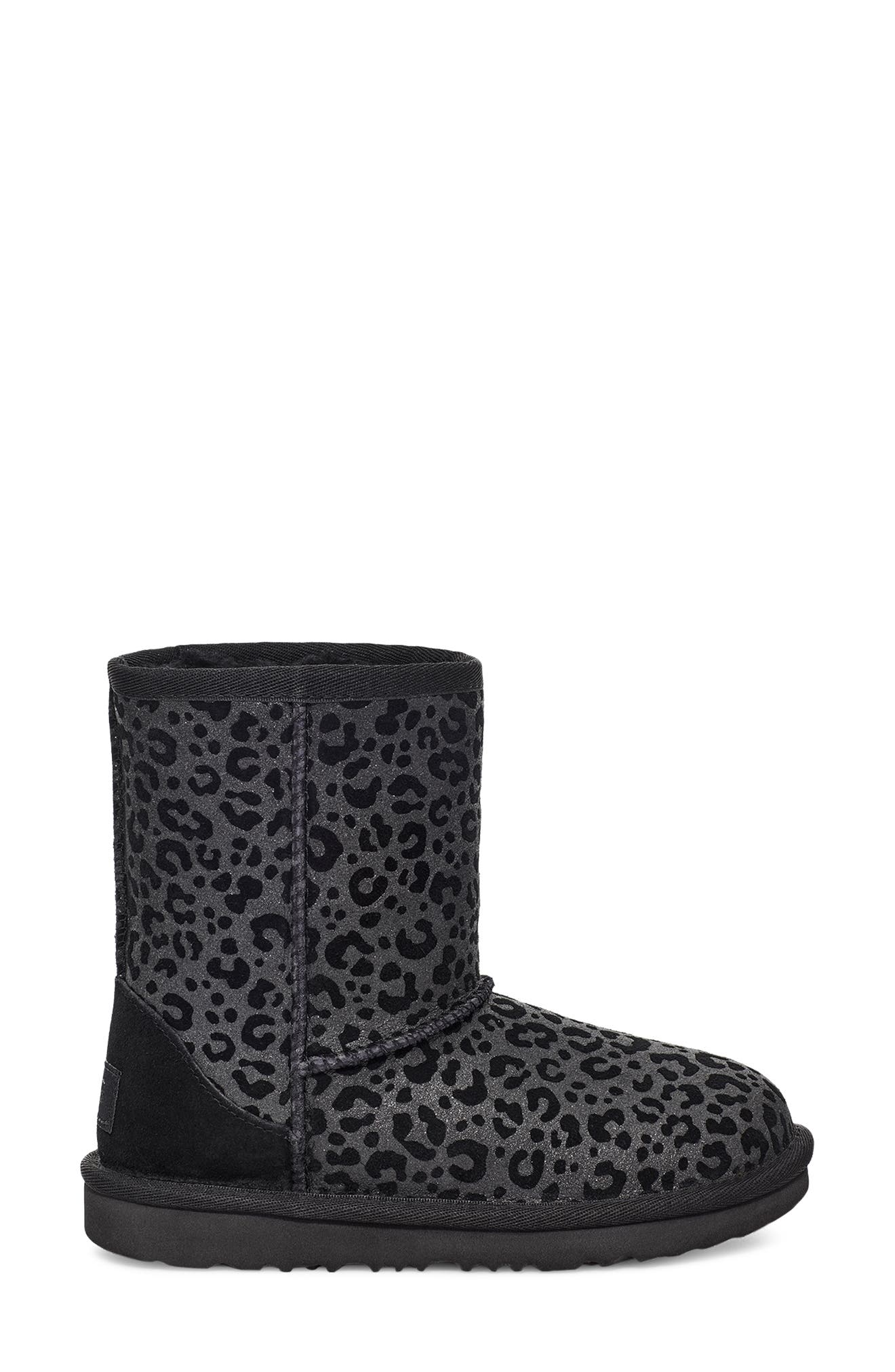 ugg classic glitter leopard boot