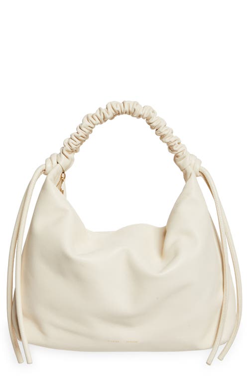 Proenza Schouler Medium Drawstring Leather Hobo in Ivory at Nordstrom