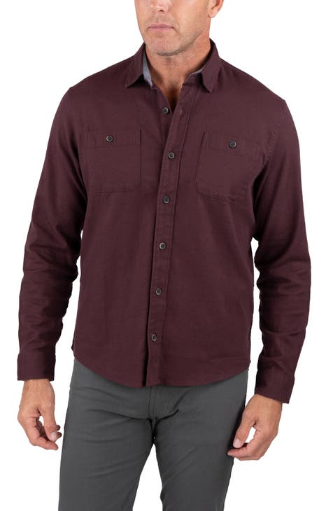 Flannel Twill Button-Up Shirt