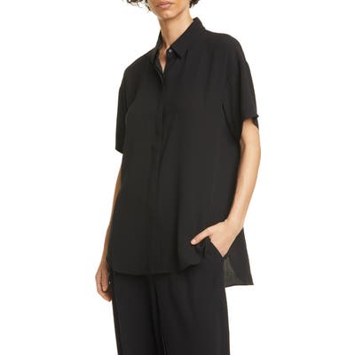 Eileen Fisher Classic Collar Silk Shirt