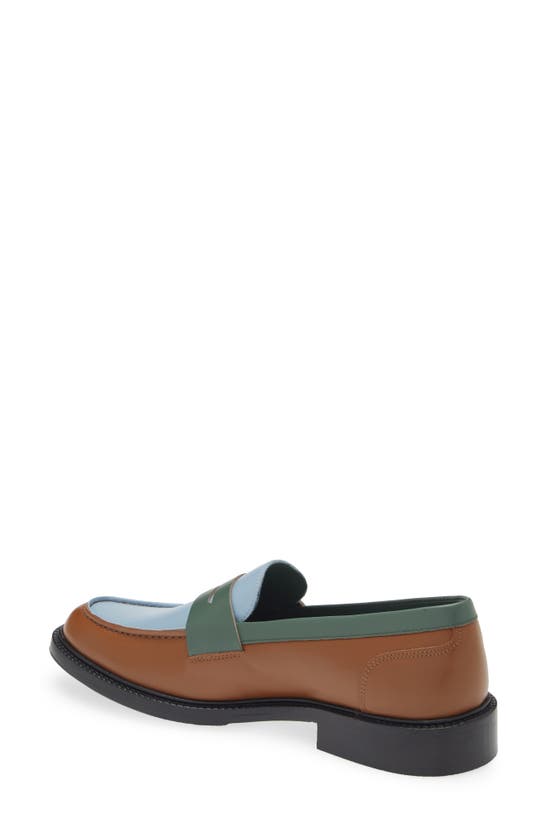 Shop Vinny's Townee Tri-tone Penny Loafer In Light Blue