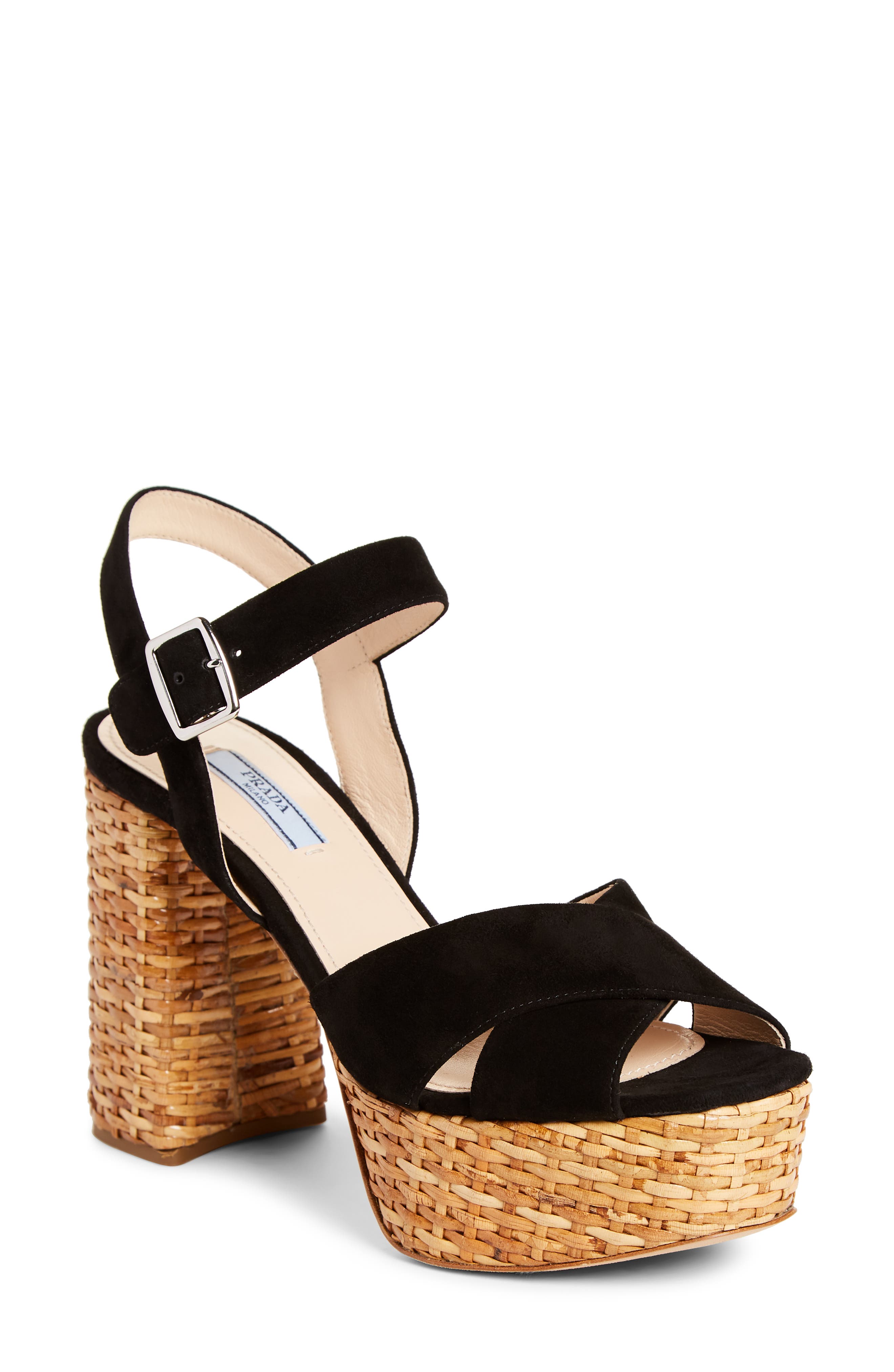 wicker platform sandals