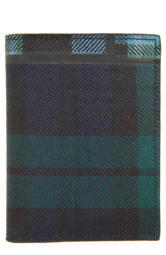 Shop Comme Des Garçons Patchwork Tartan Bifold Wallet In Green