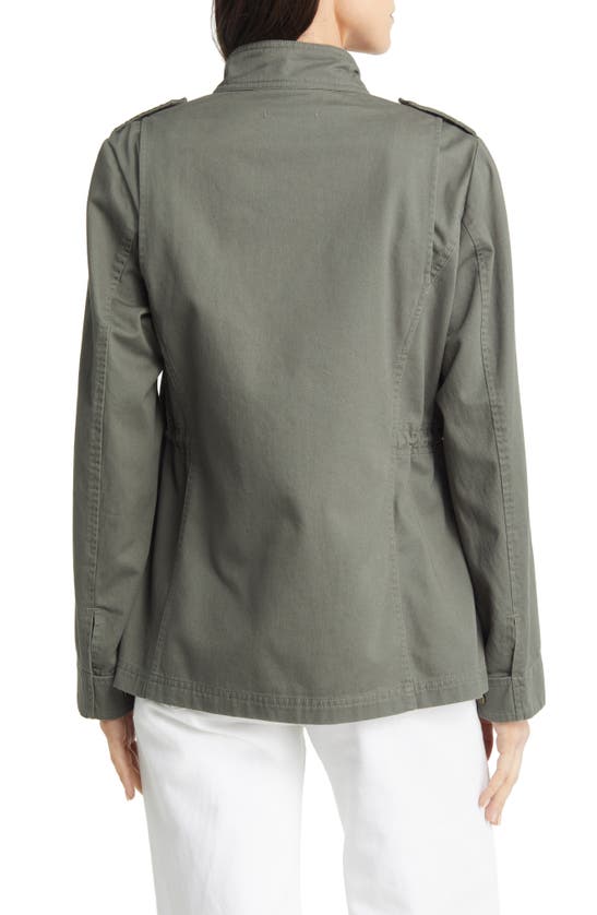 Wit & Wisdom Lace Trim Utility Jacket In Laurel Wreath