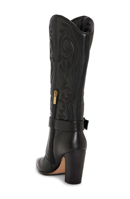 Shop Vince Camuto Biancaa Pointed Toe Western Boot In Black