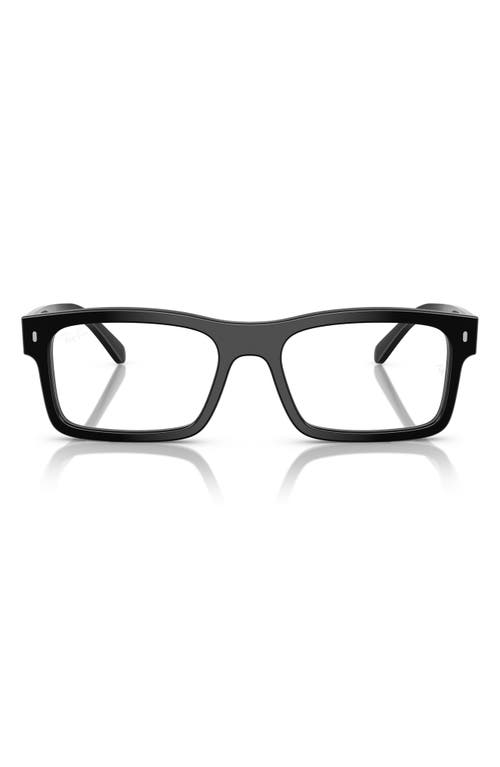 Ray Ban Ray-ban 54mm Rectangular Optical Glasses In Black