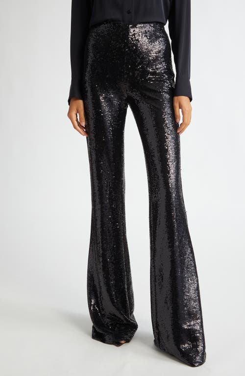 Shop L Agence L'agence Clayton High Waist Wide Leg Pants In Noir Coated