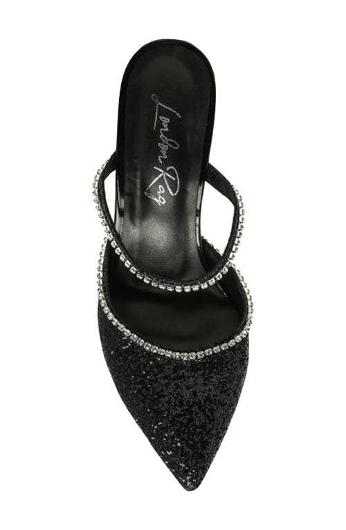 LONDON RAG LONDON RAG IRIS GLITTER POINTED TOE SPOON HEEL PUMP 