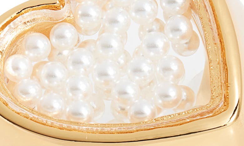 TIMELESS PEARLY HEART SHAKER RING