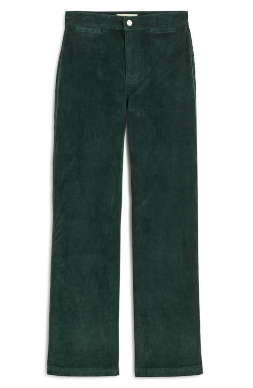 Shop Madewell The Emmett Wide Leg Full Length Corduroy Pants: Welt Pocket Edition In Luxury Forest