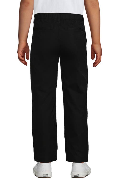 Shop Lands' End Boys Iron Knee Active Chino Pants In Black