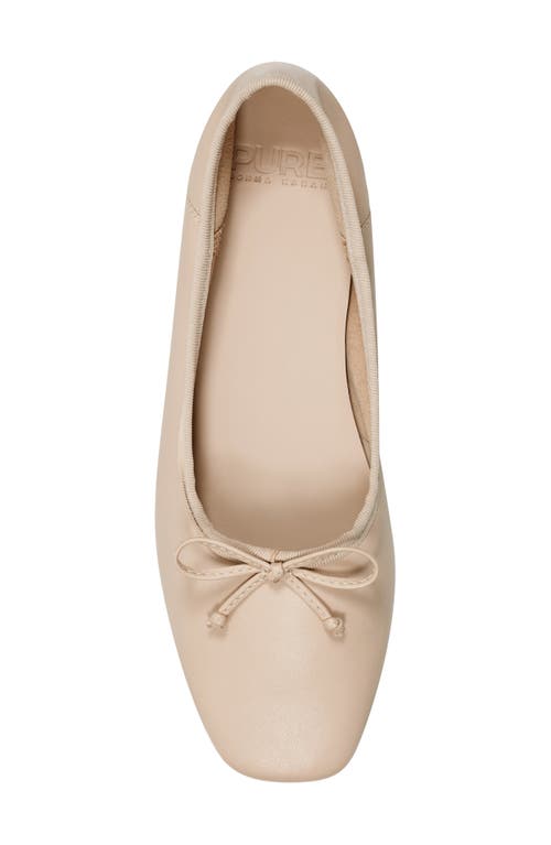 Shop Pure Donna Karan Delaney Square Toe Ballet Flat In Nude