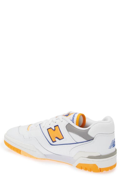 Shop New Balance 550 Basketball Sneaker In White/vibrant Orange