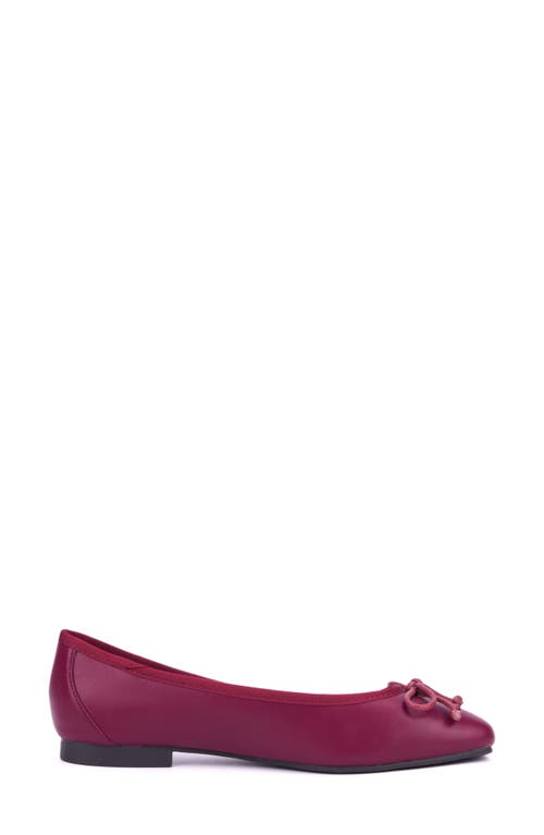 New York And Company Paulina Ballet Flat In Burgundy