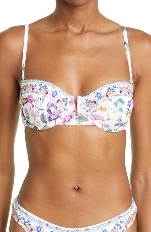 Camilla Floral Print Underwire Bikini Top in Queens Bee Hive