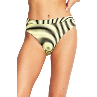 Seafolly Go Overboard Rio High Waist Bikini Bottoms, US / 8 AU - Yellow