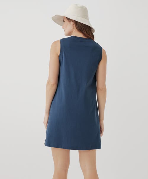 Pact Organic Softspun A-line Tank Dress In French Navy
