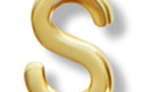 Argento Vivo Sterling Silver Initial Pendant Sterling Silver Paper Clip Chain Necklace In Gold - S