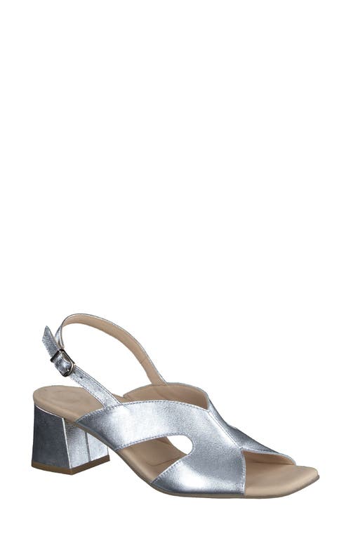 Remy Slingback Sandal in Aluminum Metallic Nappa