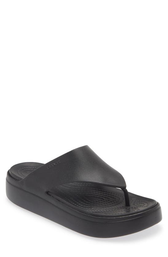 Shop Crocs Getaway Platform Flip Flop In Black