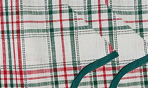 Juliska Merry Tartan Napkins, Set Of 4 In Mulberry/brown