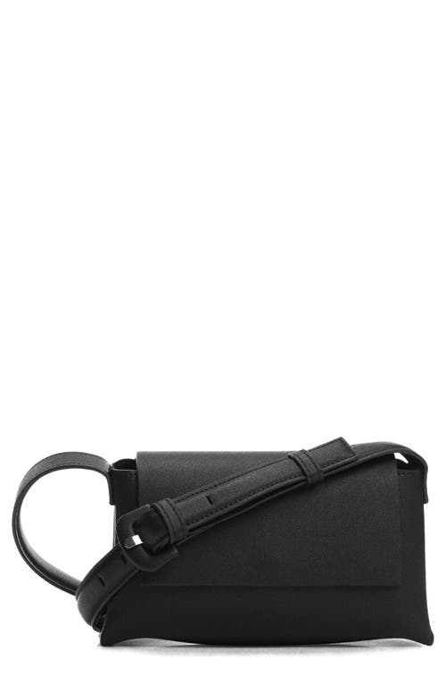 Shop Mango Flap Crossbody Bag In Black