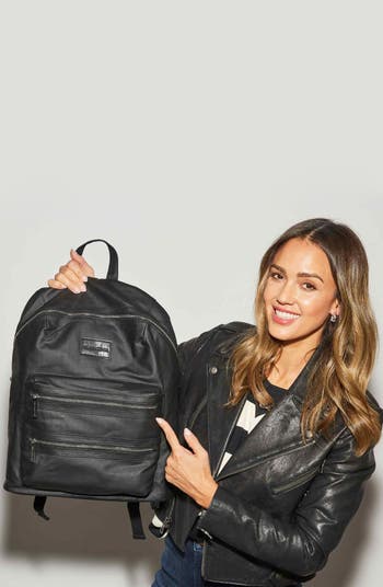The Honest Company Vegan Leather City Backpack | Diaper Bag with Changing  Pad | Black Vegan Leather with Gold Hardware | PVC-Free Lining | 16 x 5 x 18