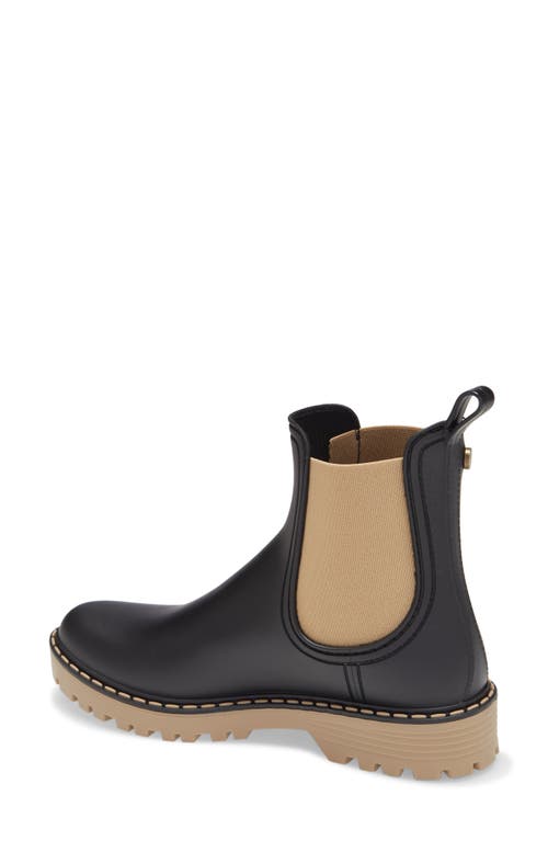 Toni Pons Cavour Chelsea Boot In Black/beige Rubber