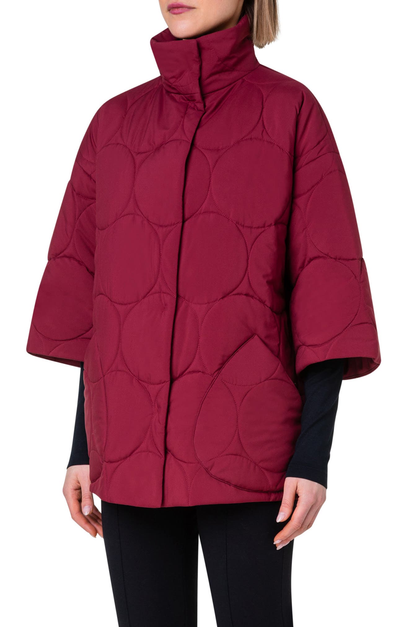 Akris punto Quilted Kimono Sleeve Jacket Nordstrom