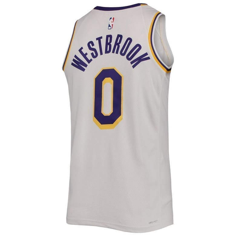 Nike Russell Westbrook White Los Angeles Lakers 2021/22 Swingman Jersey ...